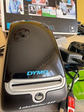 New Dymo Black and Blue LabelWriter 450 Thermal Label Printer